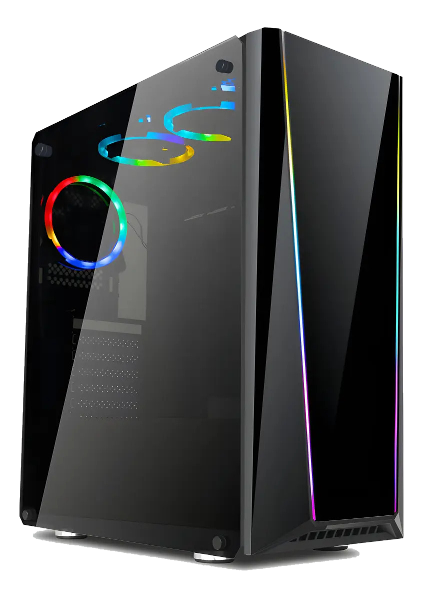 Gabinete Redragon Tailgate Rgb Mid Tower Atx Gamer Gc-702 Negro