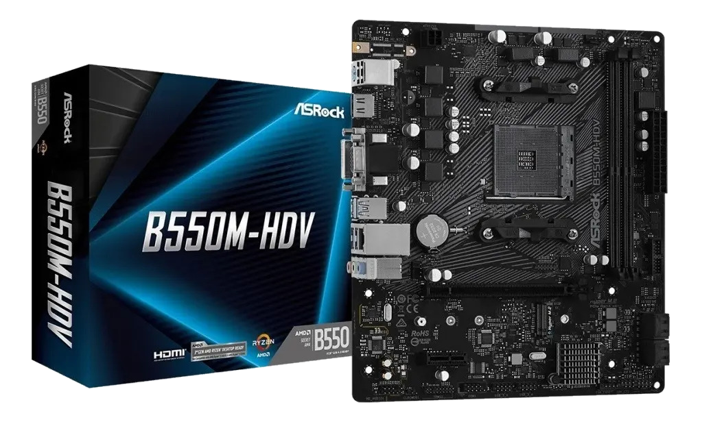 Motherboard ASRock B550M-HDV Socket AM4 DDR4 PCIe MicroATX AMD B550
