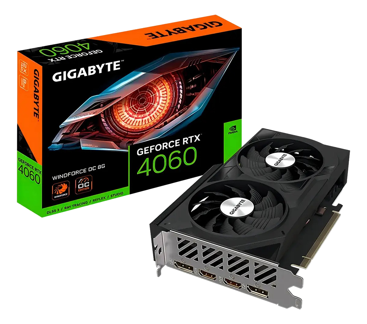 Placa De Video Gigabyte Rtx 4060 Windforce Oc 8gb Gddr6