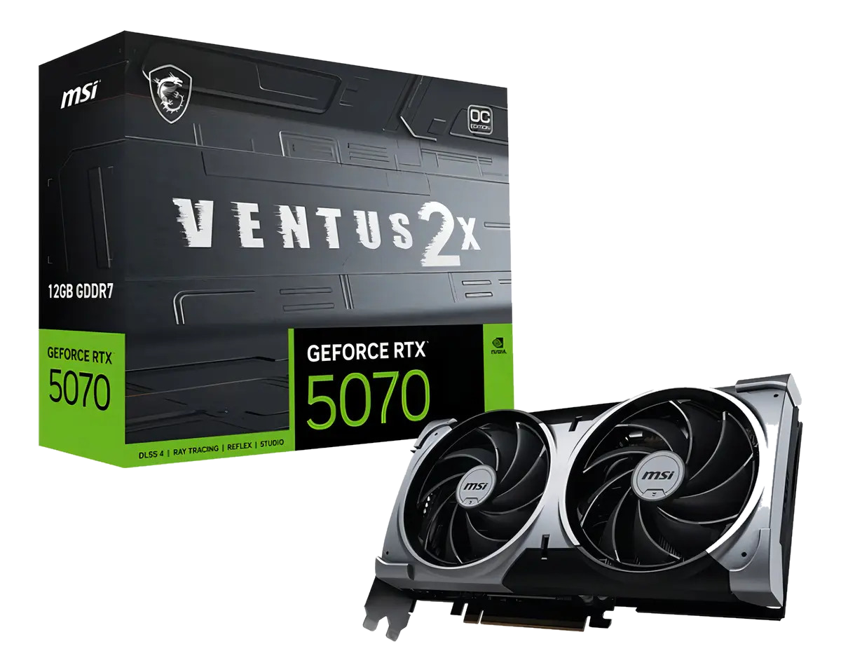 Placa De Video Msi Rtx 5070 Ventus 2x 12gb Oc Gddr7 Nvidia