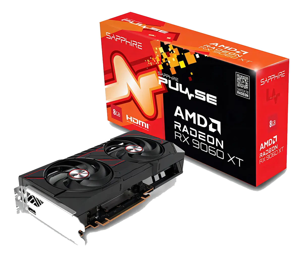 Placa De Video Sapphire Rx 9060 Xt Pulse Oc 8gb Gddr6