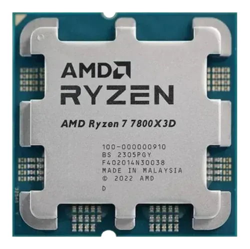 Procesador gamer AMD Ryzen 7 7800X3D 100-100000910TRAY de 8 núcleos y 5GHz de frecuencia
