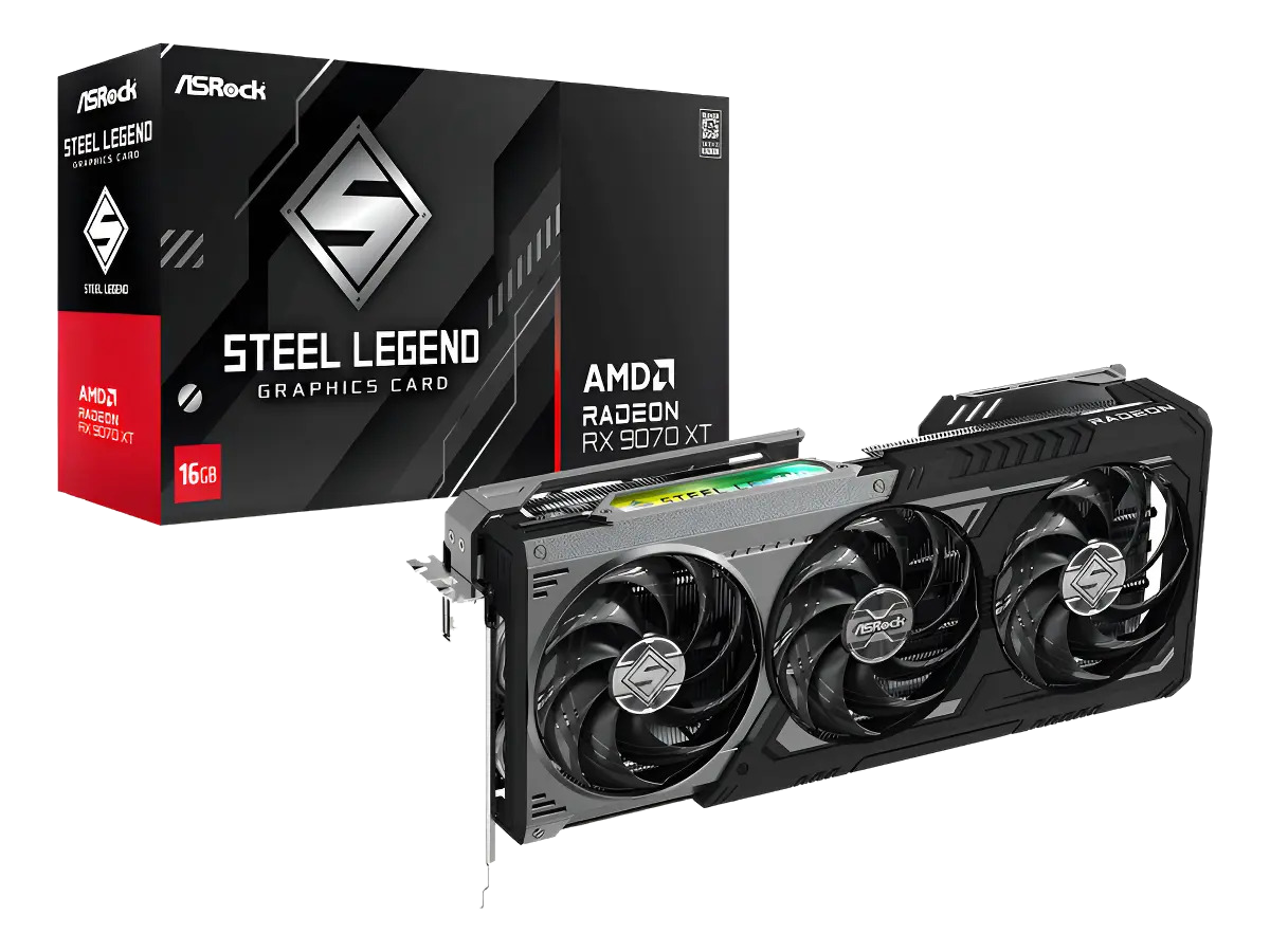 Tarjeta Gráfica Asrock Rx 9070xt Steel Legend Dark 16gb