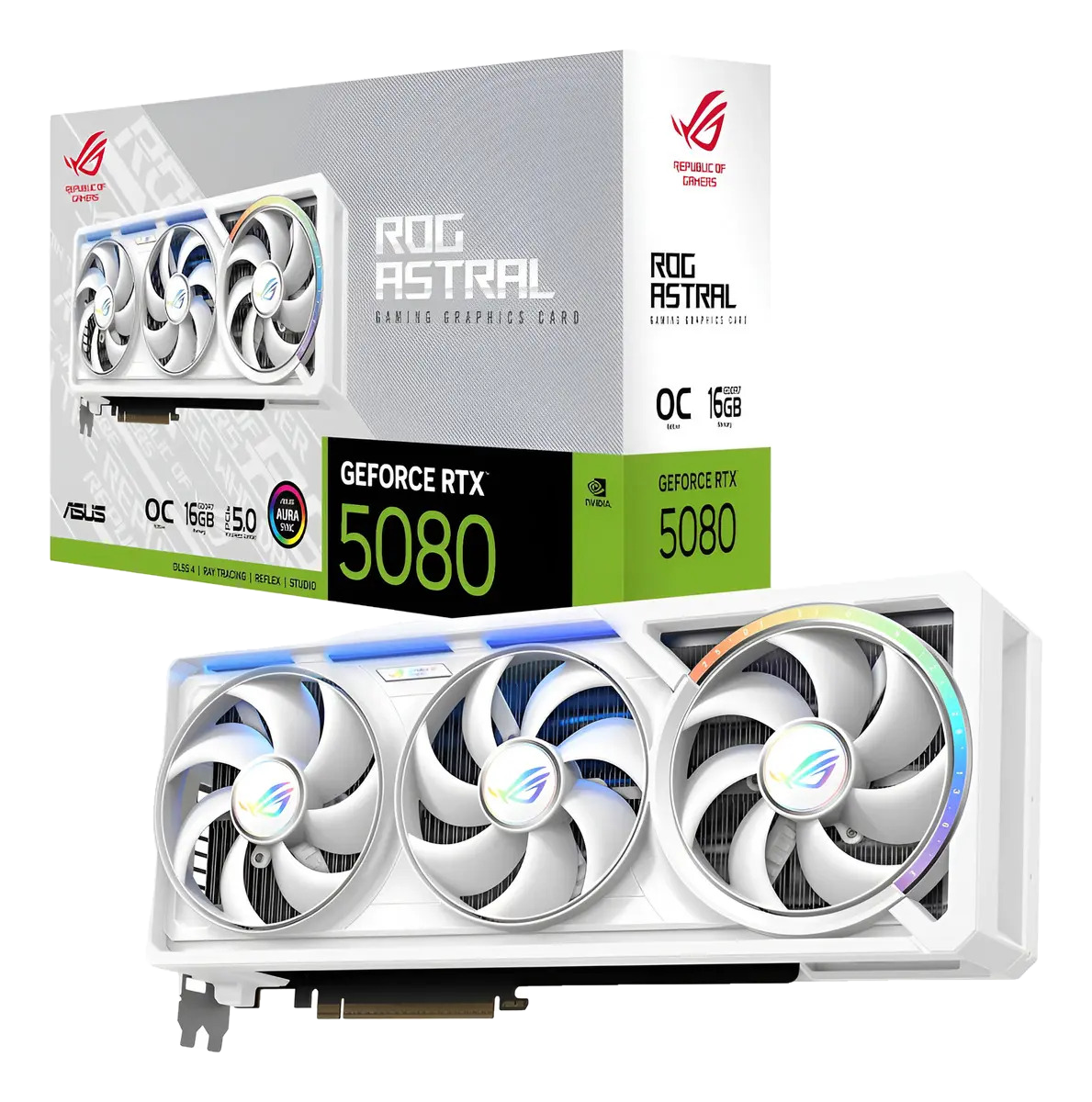 Video Asus Rtx 5080 16gb Gddr7 White Rog Astral Oc