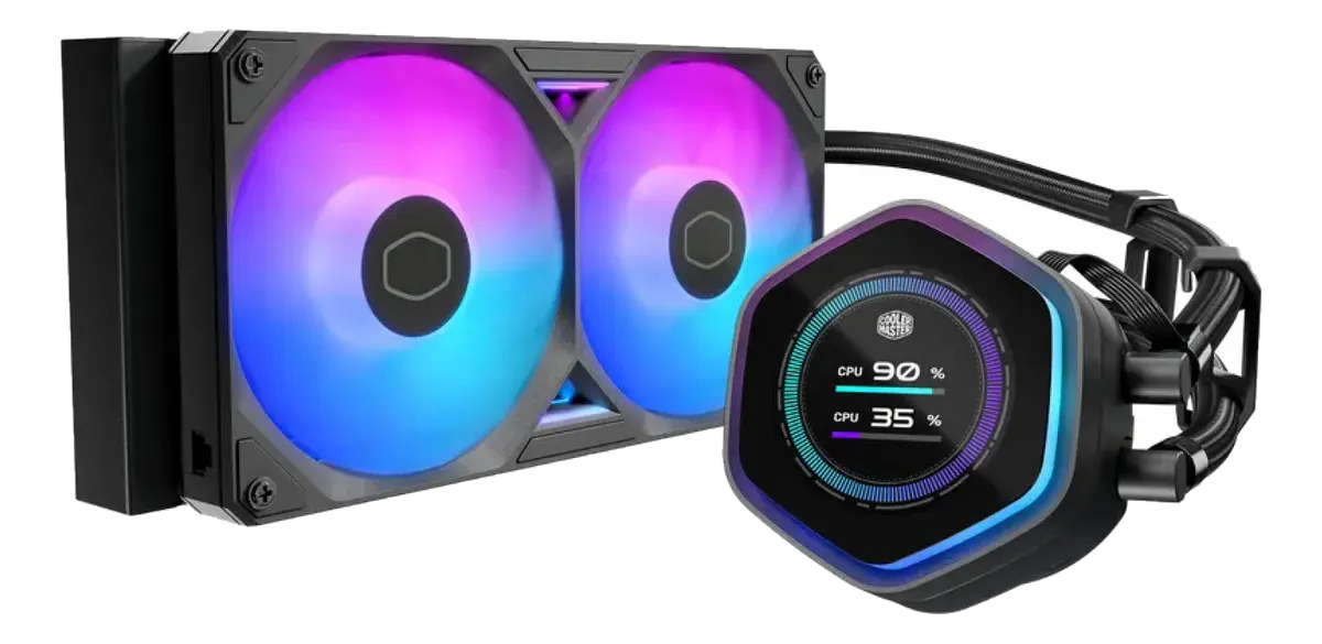 Water Cooler Master Masterliquid 240 Atmos Ii Lcd Argb Color Negro